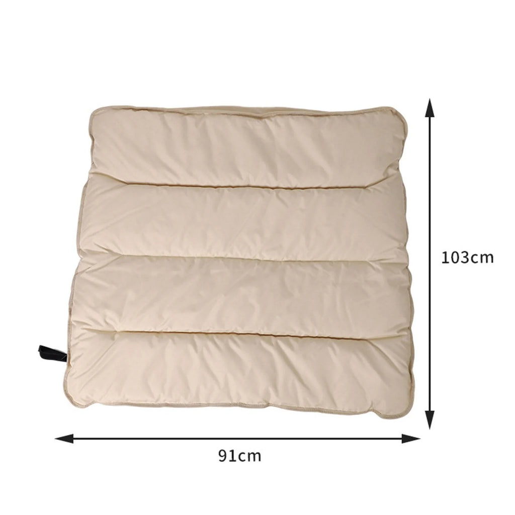 Khaki Folding Beach Lounger Cushion 103cmx91cm A68121