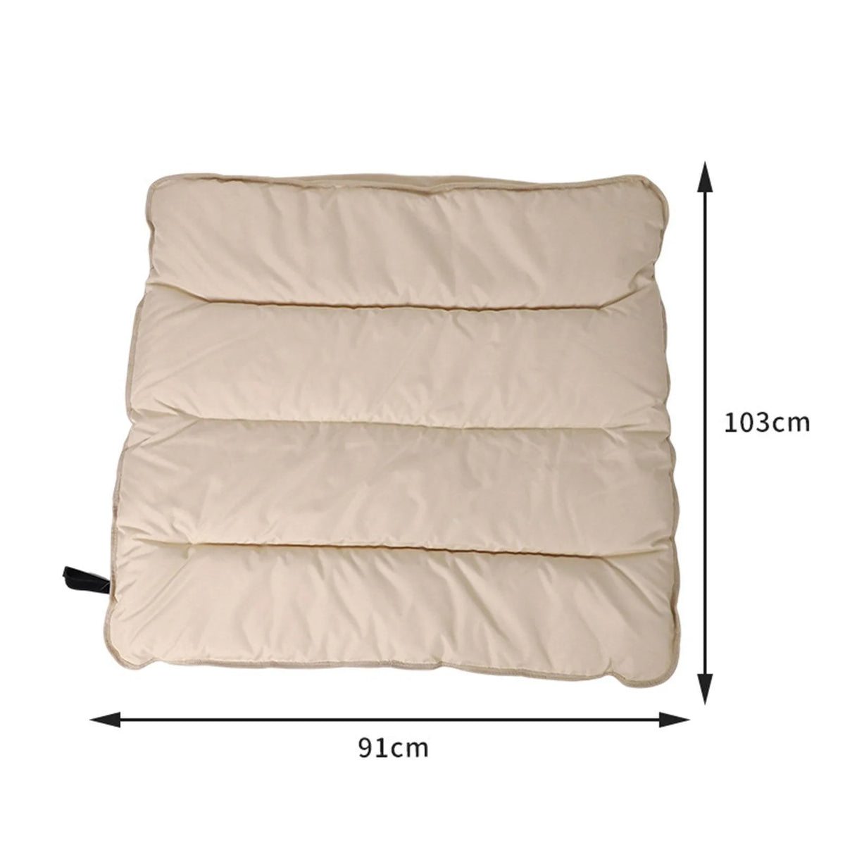 Khaki Folding Beach Lounger Cushion 103cmx91cm A68121