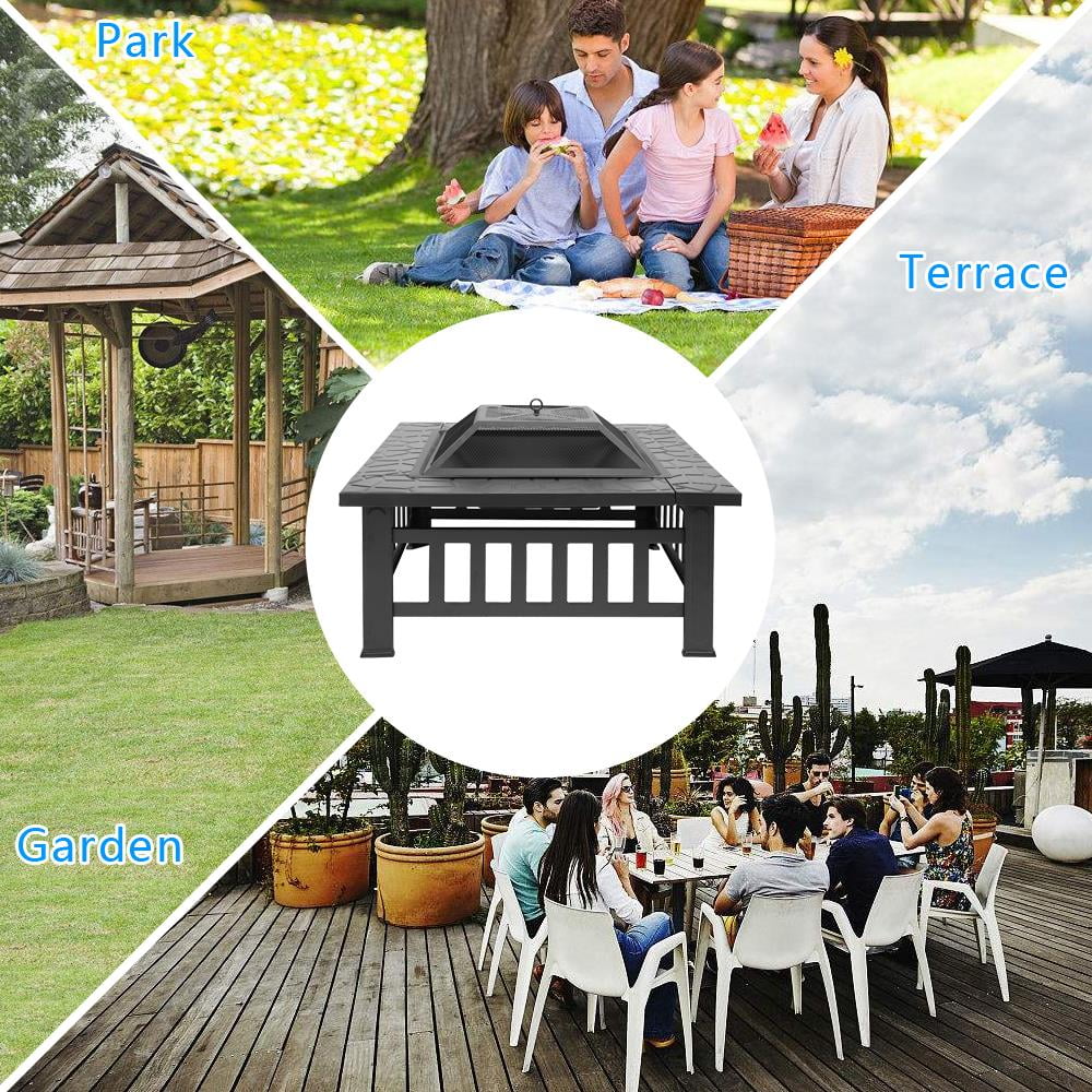 Wooden 32 Metal Fire Pit A39160
