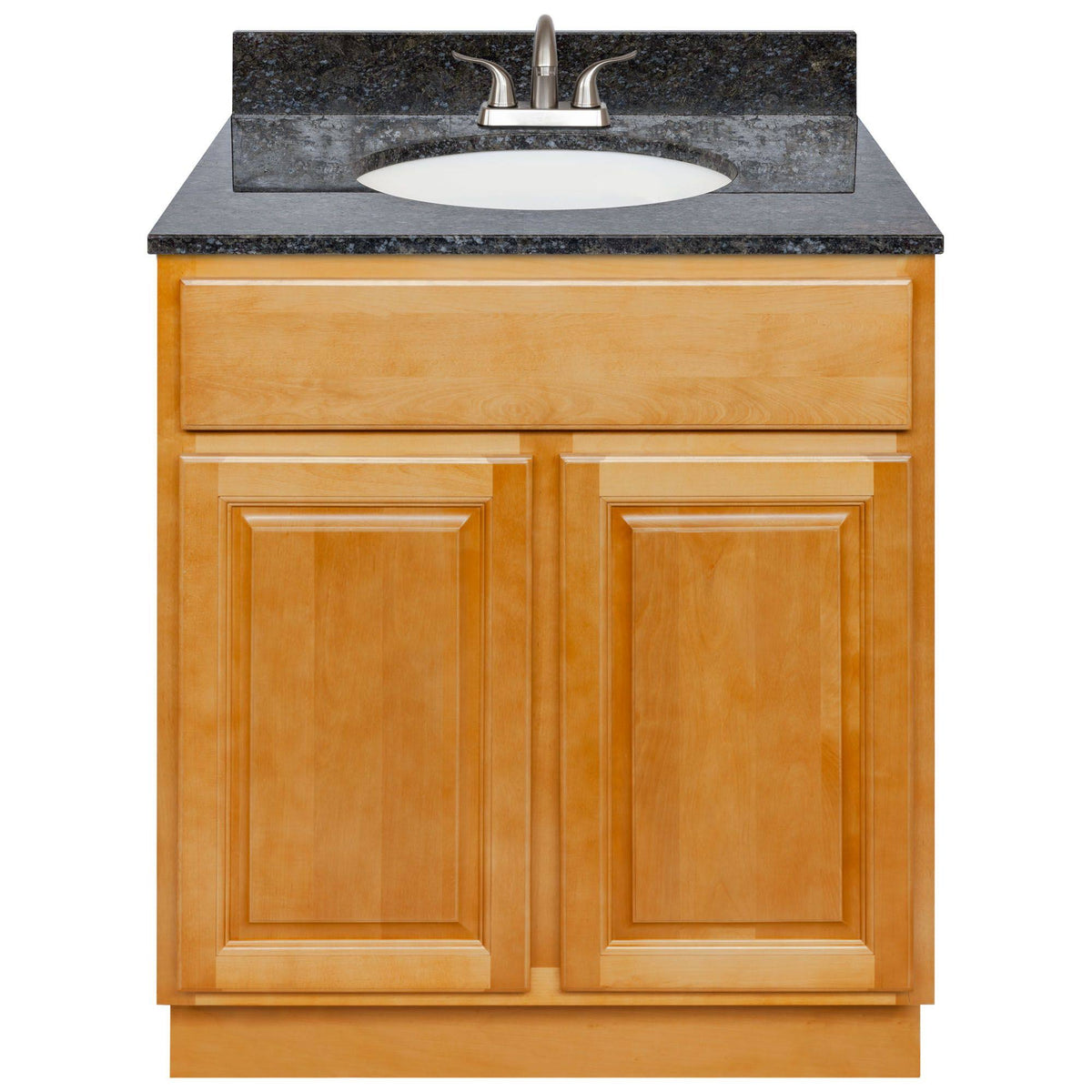 Vanity with Blue Butterfly Granite Top and Faucet L6311