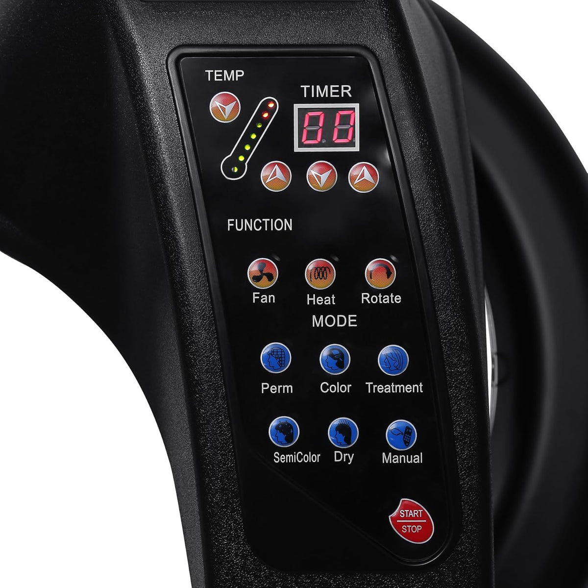 3 in 1 Professional Orbiting Hair Dryer Hair Color Processor, 110V 950W Adjustable Height Standing Salon Hair Dryers on Wheels Black P153