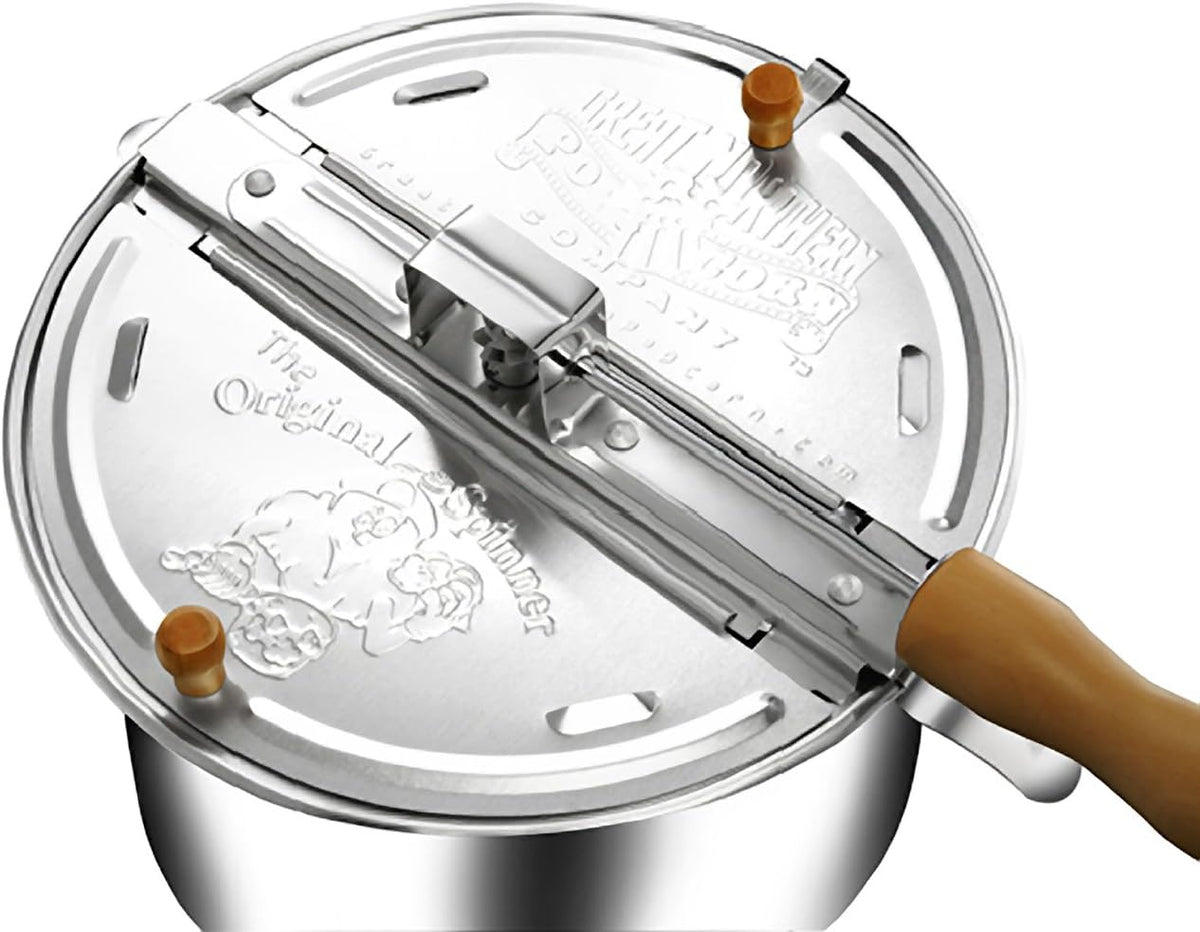 6-Quart Aluminum Popcorn Popper with Hand Crank A9923