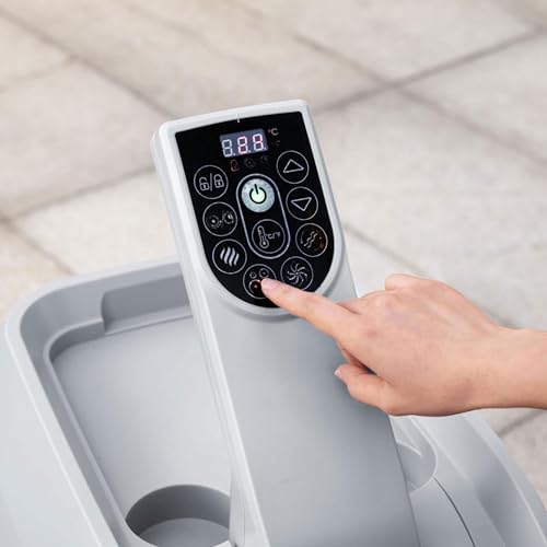 Gray Inflatable Hot Tub with Cover L45233