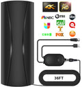 HD Digital TV Antenna 420+ Miles Range Indoor/Outdoor 4K 1080p with 36ft Coax Cable V3707
