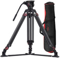 Heavy Duty Aluminum Fluid Head Video Tripod with Ground Spreader E3036