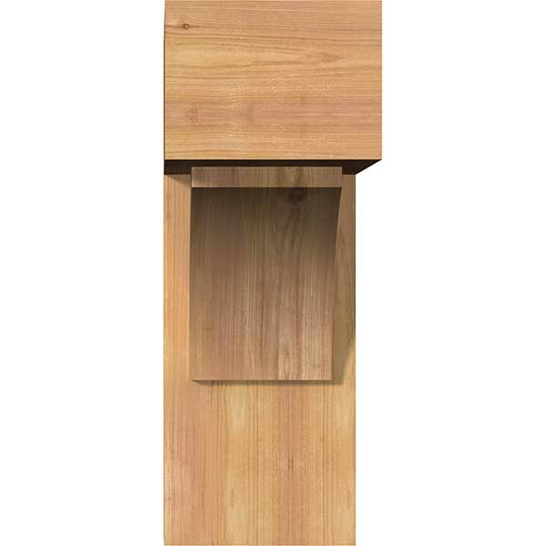 Thorton Block Smooth Bracket with Offset Brace, Western Red Cedar U9174