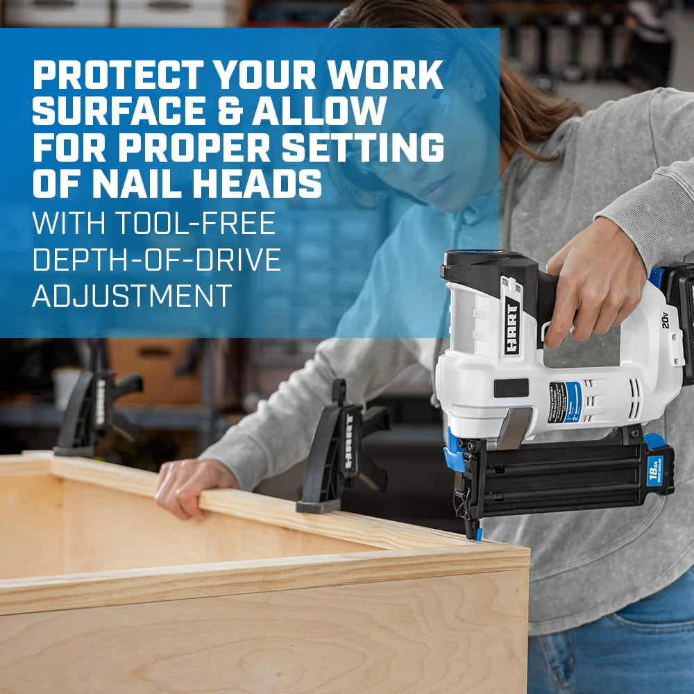 20-Volt 18-Gauge Battery-Powered Brad Nailer Kit U8358