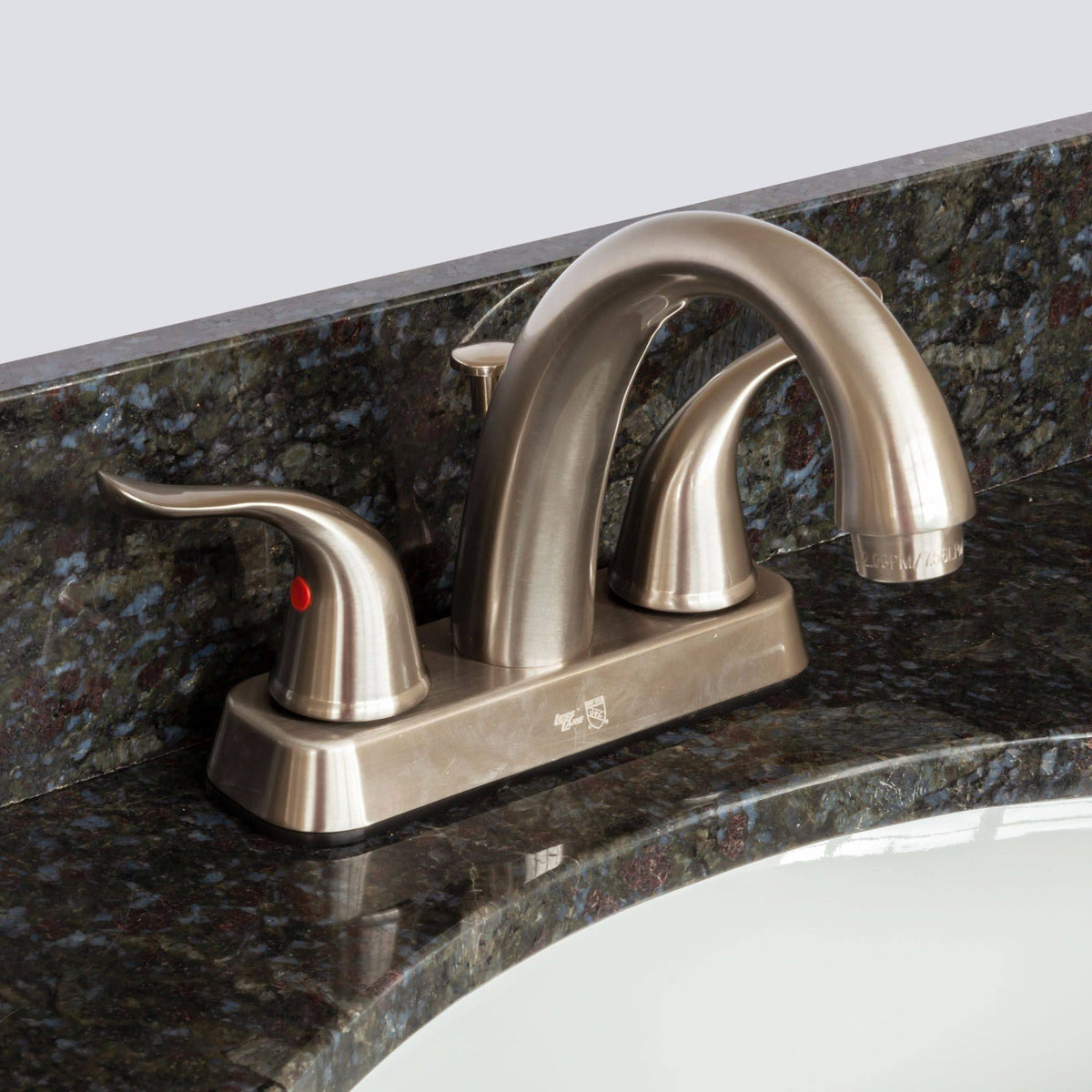 Vanity with Blue Butterfly Granite Top and Faucet L6311