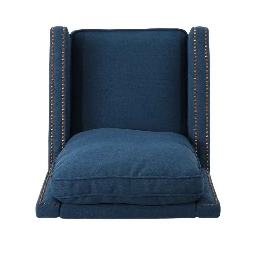 Navy Blue Fabric Recliner I889
