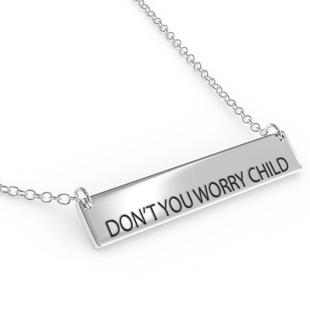 Sterling Silver Bar Pendant Necklace G7125