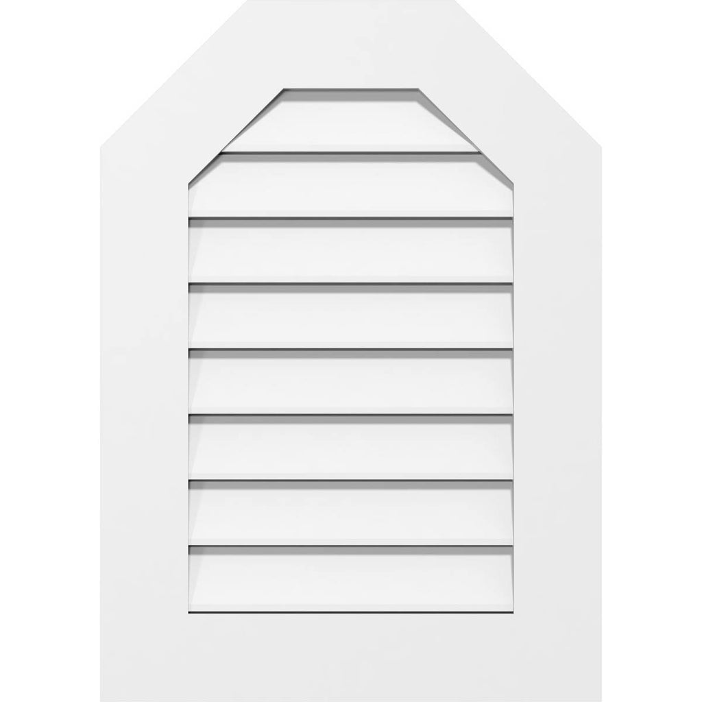34x22W x 34x22H Octagonal PVC Gable Vent U7851
