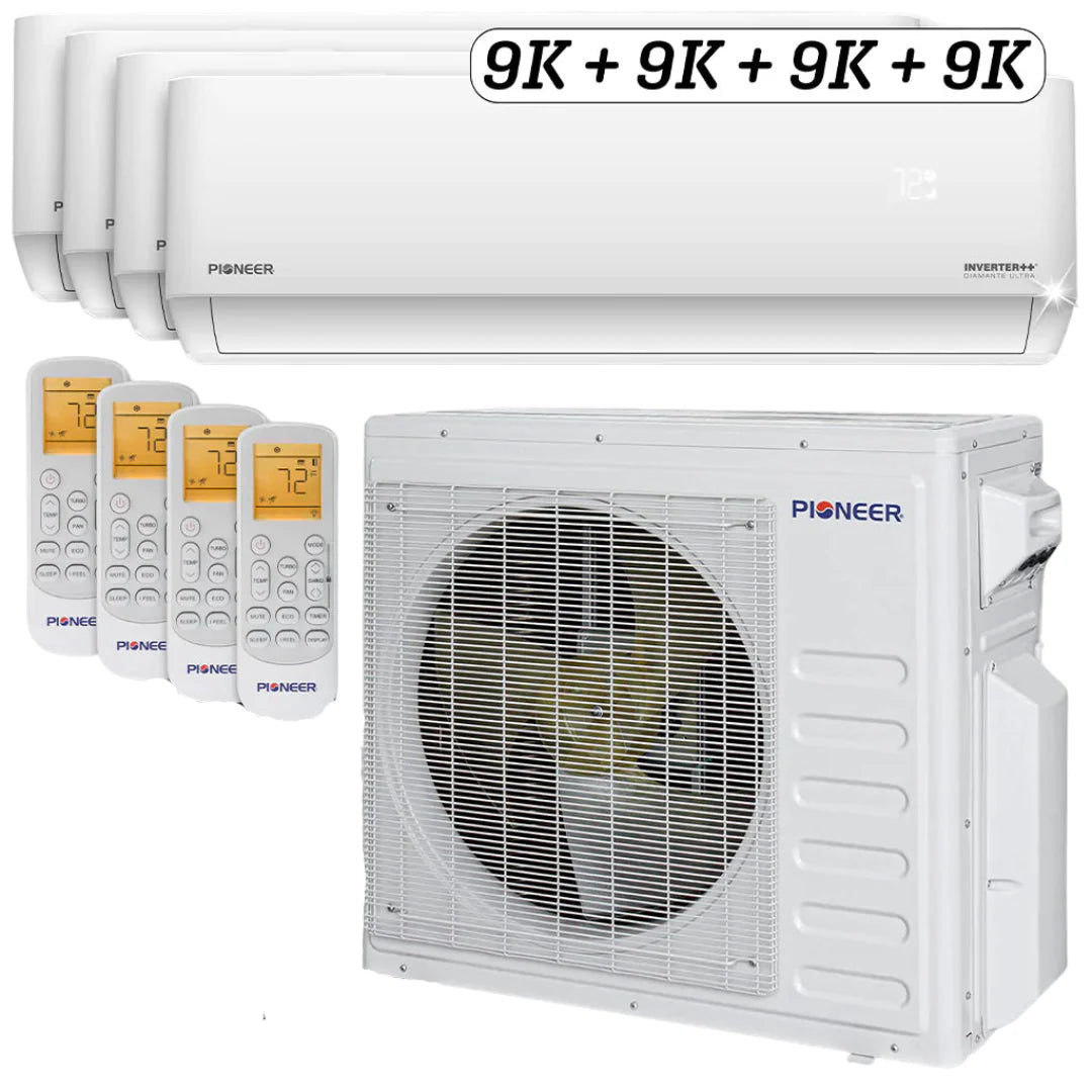 36,000 BTU 4 Zone Ductless Air Conditioner and Heat Pump B6326
