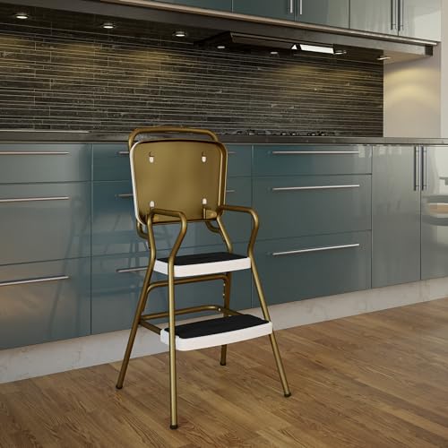 Black Chair and Step Stool N3489