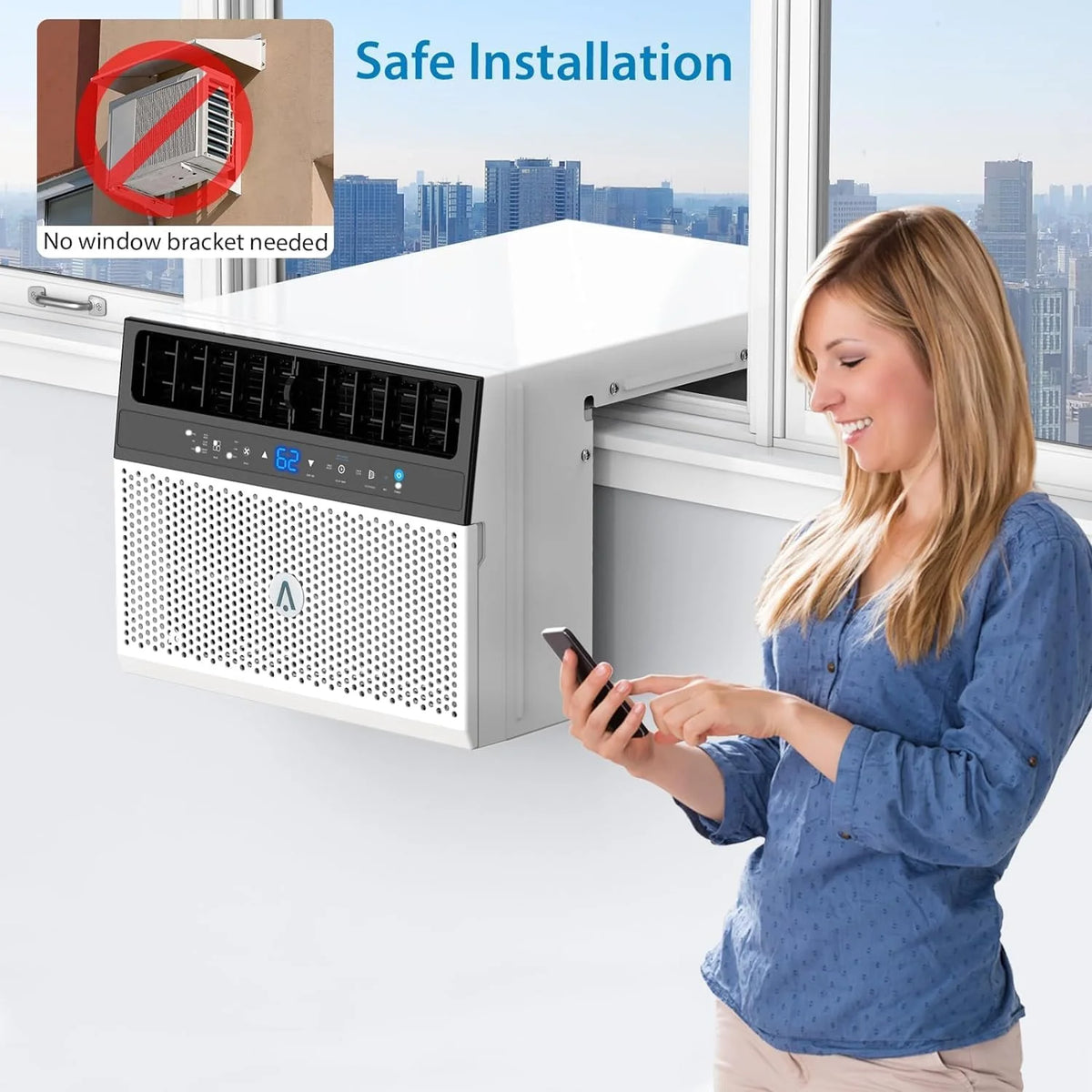6000 BTU Window Air Conditioner with Remote Control and Washable Filter M56224