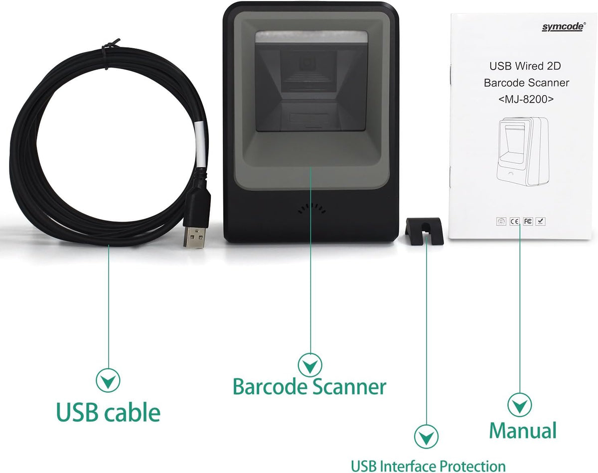 Hands-Free USB Barcode Scanner I2663