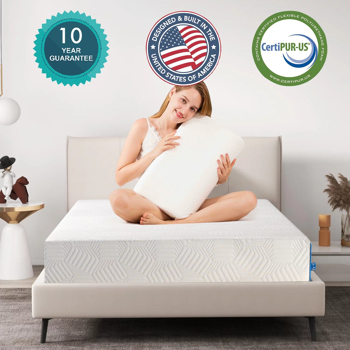 10 Inch Cooling Gel Memory Foam Twin Mattress H748671