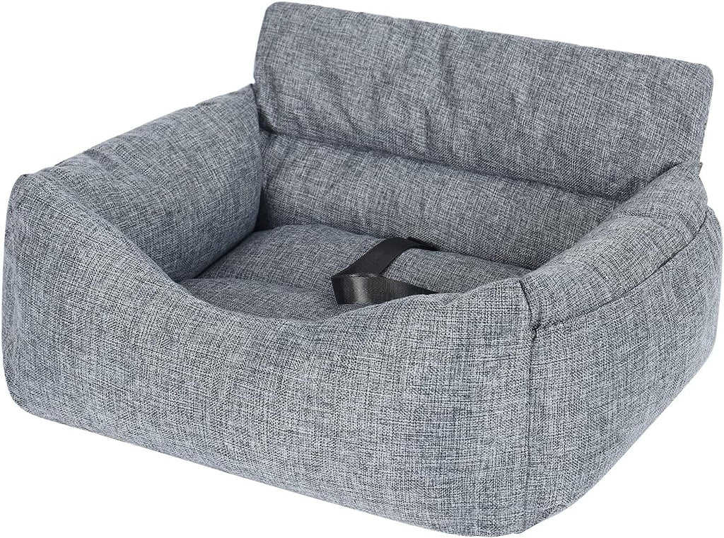 Dog Car Seat Pet Booster Seat 2-in-1 Car Dog Bed with Storage Pocket Waterproof Non-Slip H7983