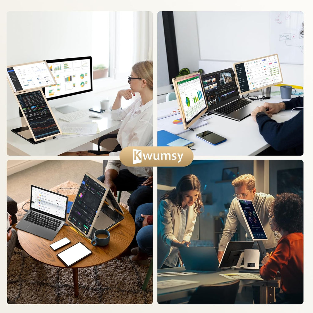 15.6’’ Portable Triple Monitor with IPS FHD 1080P Display B640