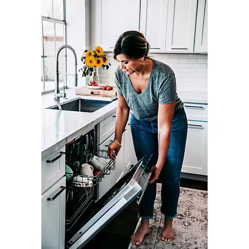 24 in. Compact Dishwasher with 2 Racks in Stainless Steel W63906