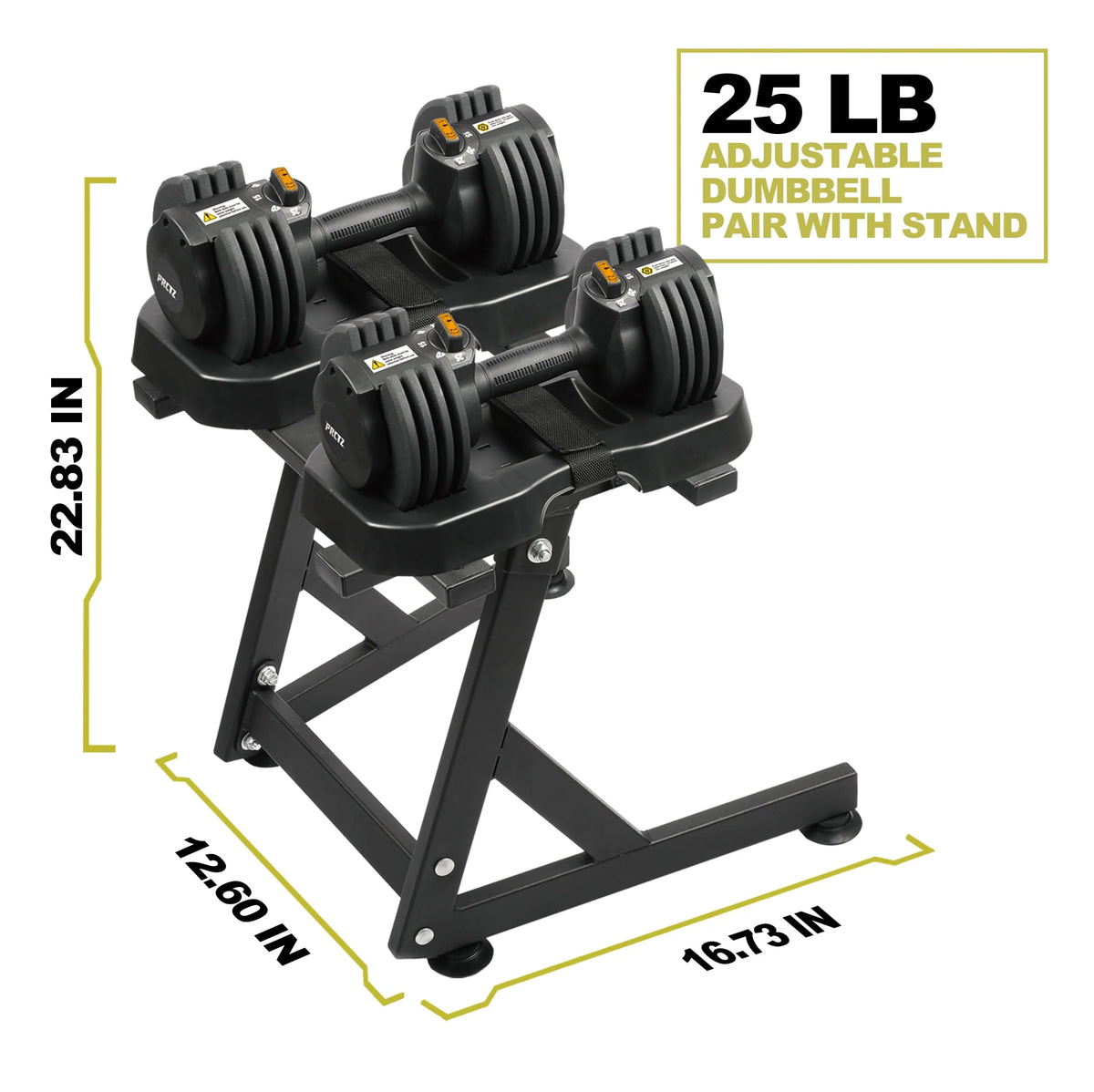 10-30lb Adjustable Dumbbell Pair with Stand J97921