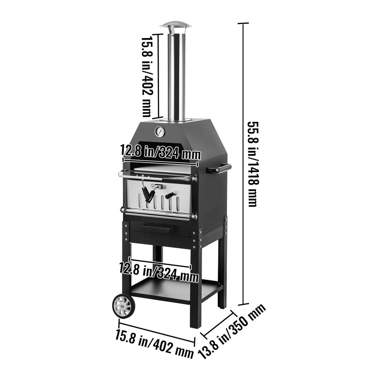 Portable Wood Fired Pizza Oven C3537