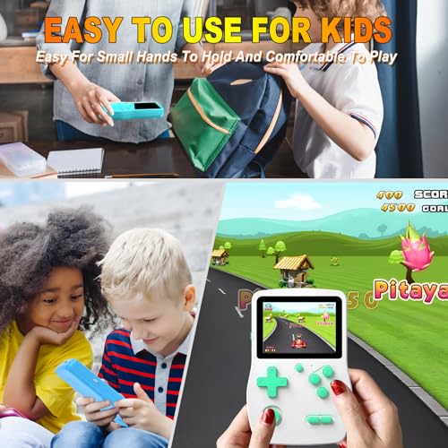 Blue Handheld Games with 3.0" IPS Screen and Rechargeable Battery M493