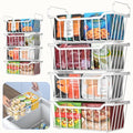 4 Pack Stackable Freezer Organizer Bins with Foldable Handle O6182
