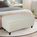 43" Velvet Storage Ottoman with 2 Footstools B835