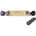 Silver Electric Carbon Infrared Heat Lamp with Remote Control R830475
