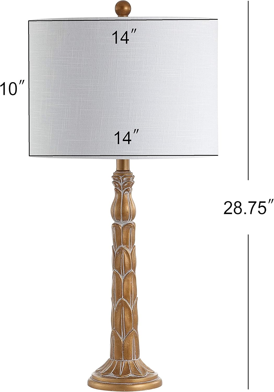 Antique Gold Resin LED Lamp K825973