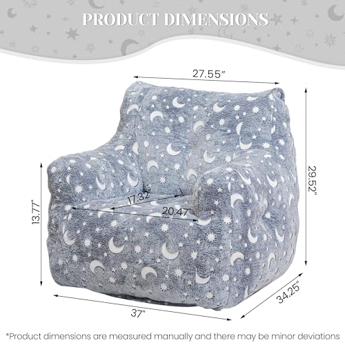 Faux Fur Memory Foam Bean Bag Chair V9623