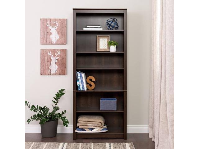 Espresso 6-Shelf Bookcase P3559
