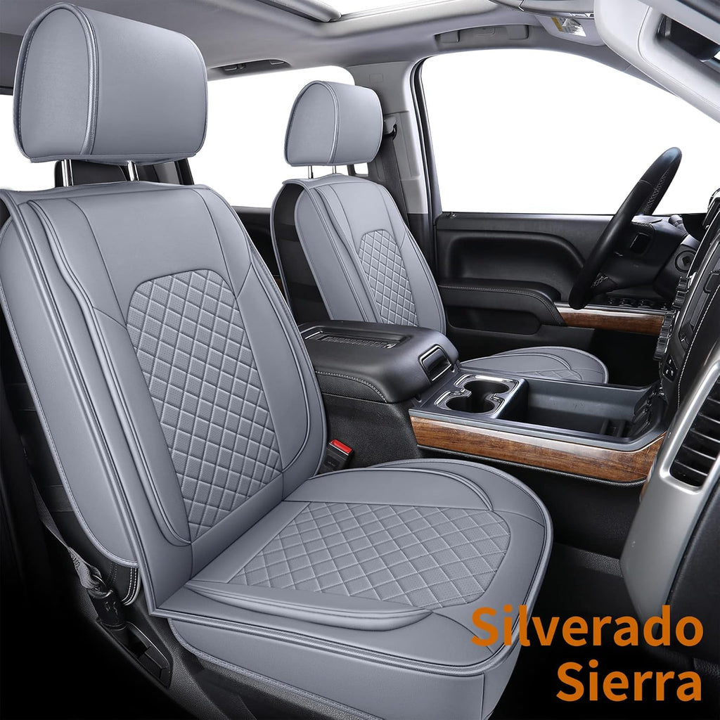 Black Faux Leather Seat Covers Full Set U8044