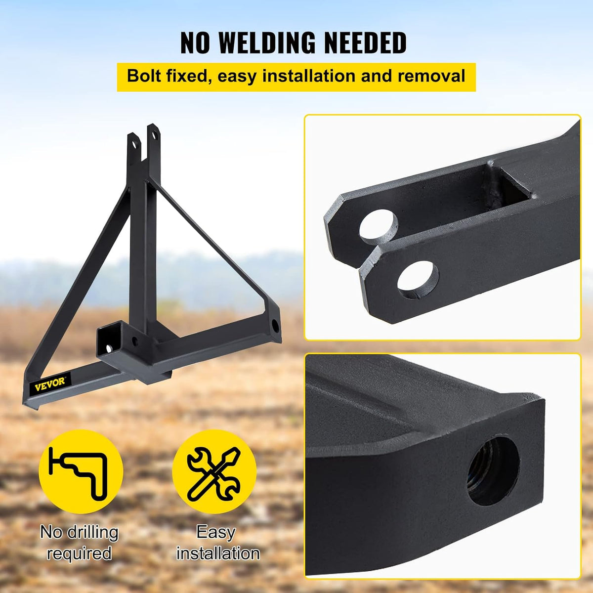 Black 2 Inch Trailer Hitch Receiver Hitch G5783