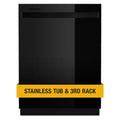 Black Built-In Dishwasher with Third Level Rack E504962