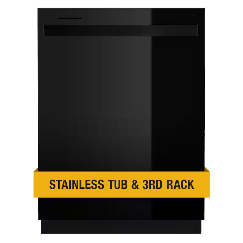Black Built-In Dishwasher with Third Level Rack E504962