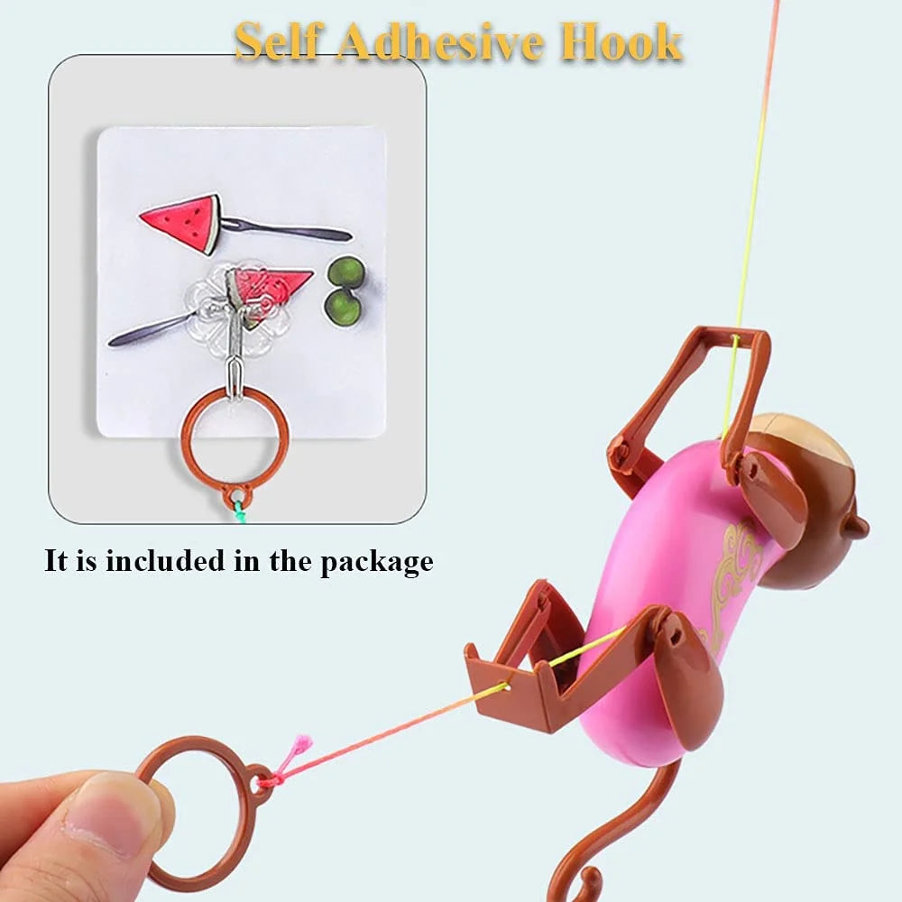 Pink Pull String Monkey Toy L748