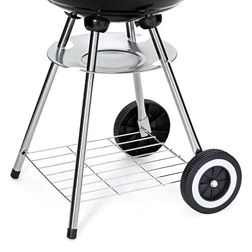 18-inch Portable Steel Charcoal BBQ Grill, Black A50832
