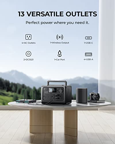 537Wh LiFePO4 Portable Power Station with 4 700W AC Outlets I100833