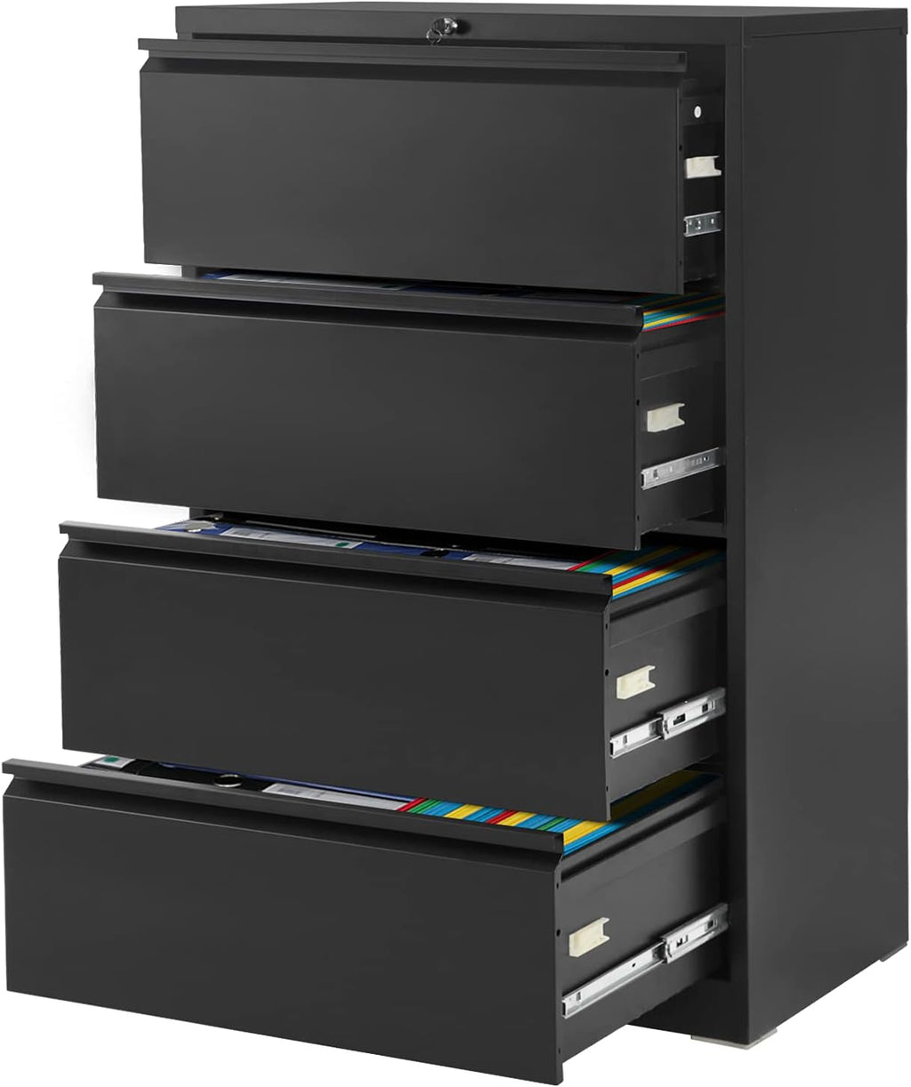4 Drawer Locking Metal Lateral File Cabinet Q74040