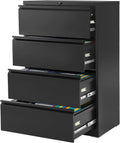 4 Drawer Locking Metal Lateral File Cabinet Q74040