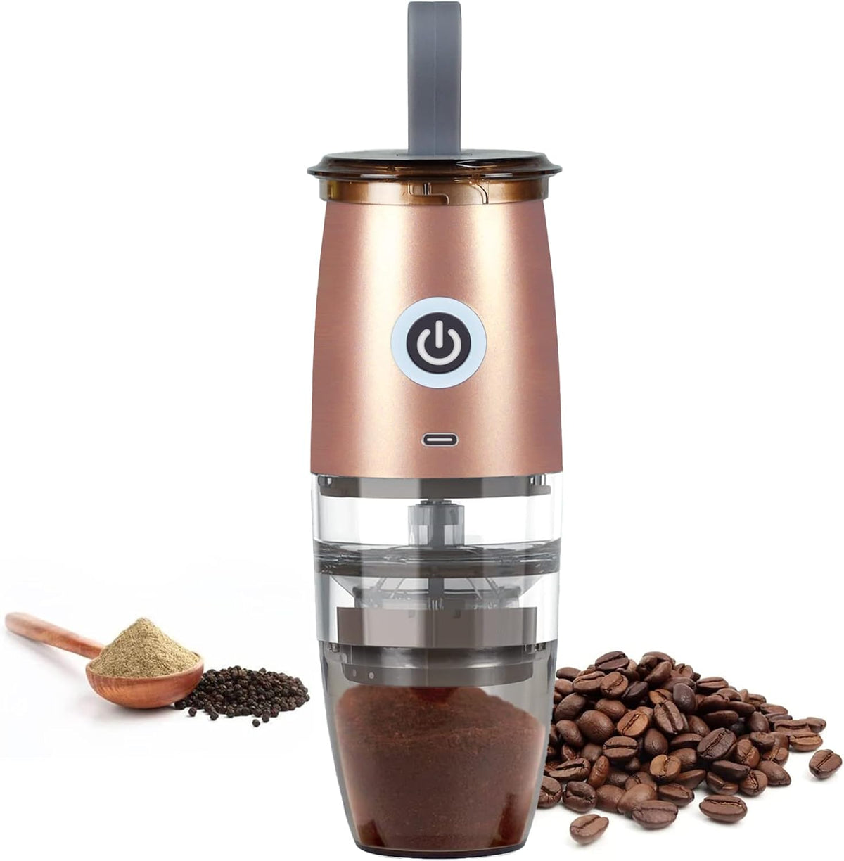 White Electric/Manual 2-in-1 Burr Coffee Grinder, Pack of 2 B614