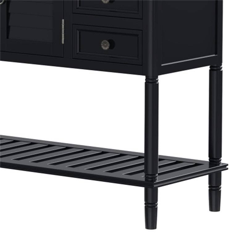 Clear Console Table with 6 Drawers and 1 Shelf H64497