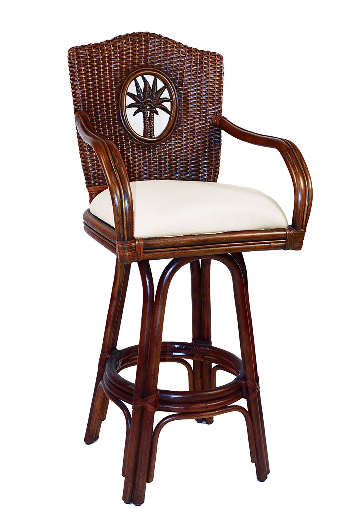 Indoor Swivel Rattan Counterstool Y64258