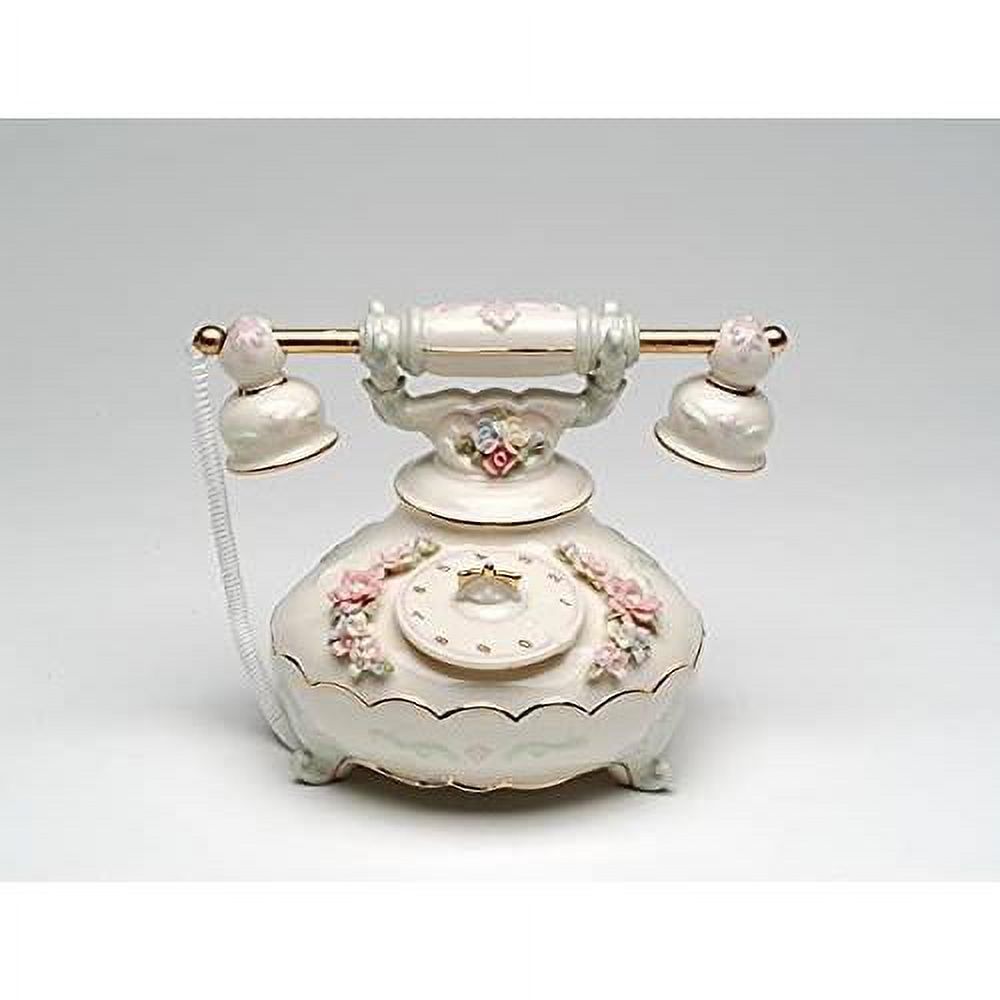 Fine Porcelain Musical Figurine Telephone Music Box, 6-1/4" L L38860