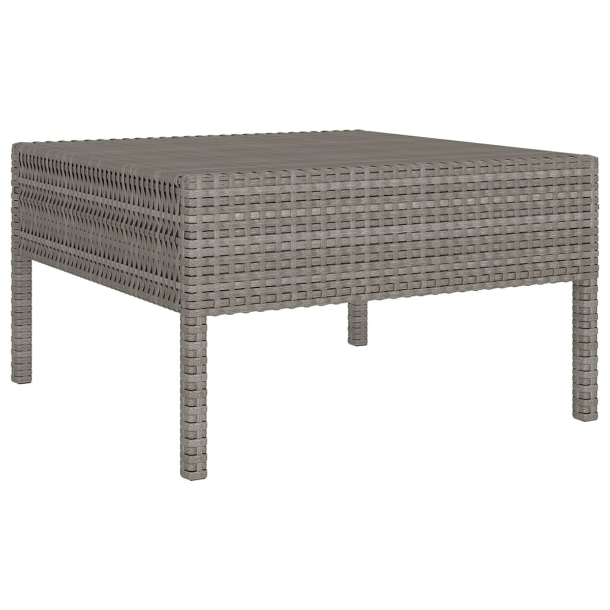6 Piece Gray Poly Rattan Outdoor Sectional Sofa Set with Coffee Table C6280
