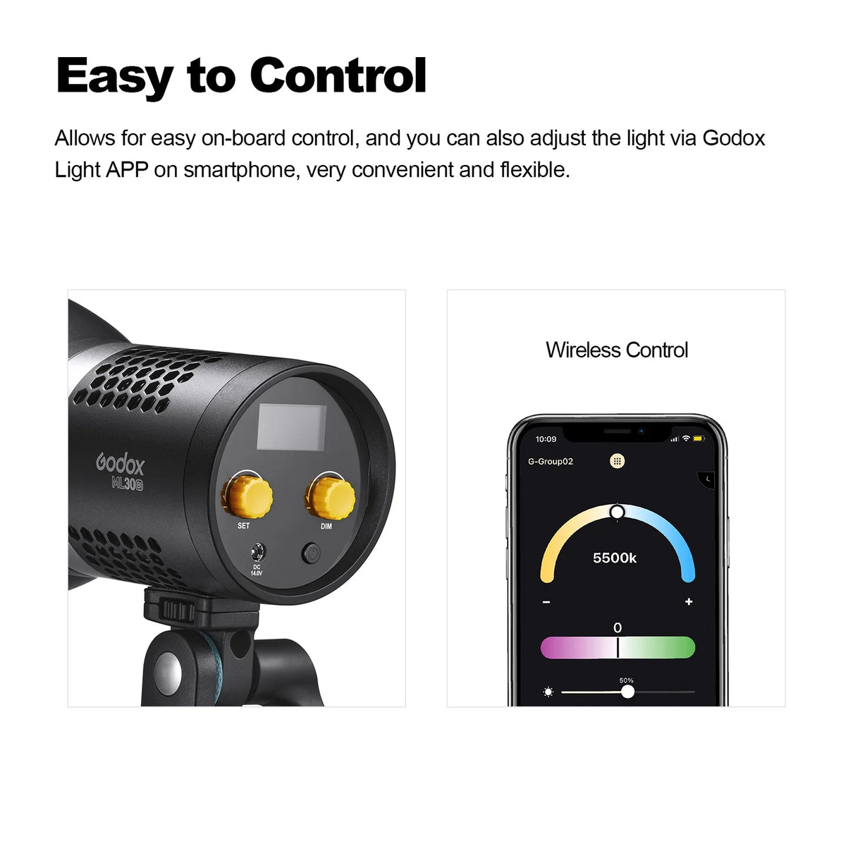Portable Studio LED Video Light Kit Y64124