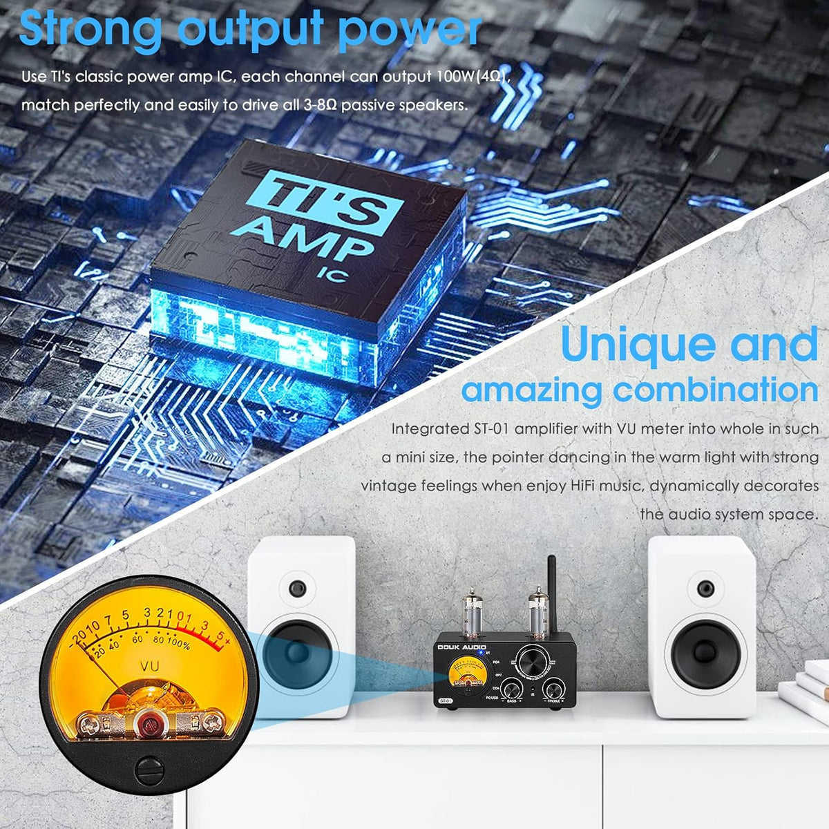 200W HiFi Bluetooth Vacuum Tube Amplifier J5579