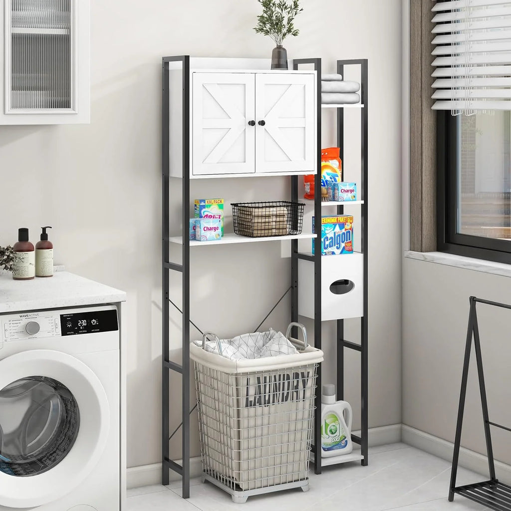 White Over The Toilet Storage Cabinet with 2 Doors O622105