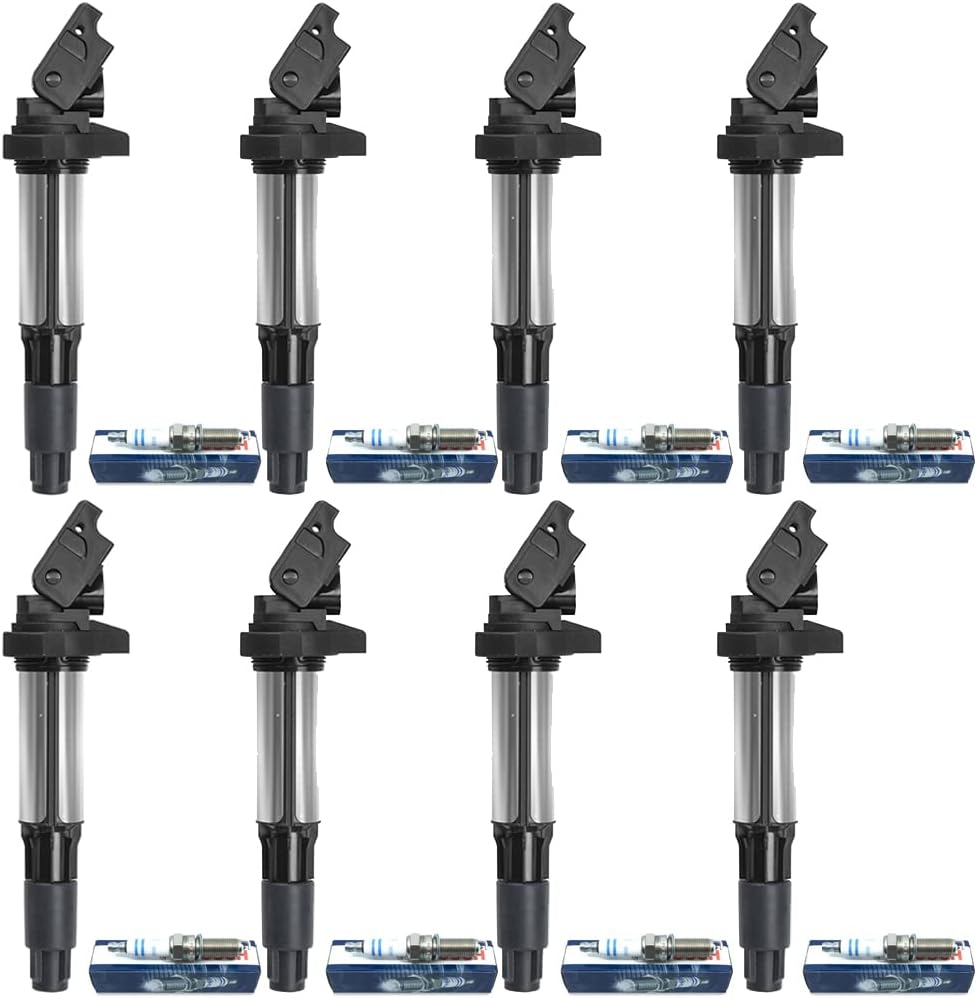 8pcs Ignition Coil & Spark Plug for BMW 4.4L v8 A536